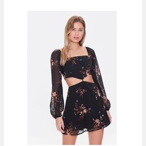 NEW floral cut out mini dress